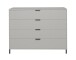 Schubkastenkommode >Bonnie< in kreidegrau matt lack - 119x101x45cm (BxHxT)