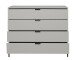 Schubkastenkommode >Bonnie< in kreidegrau matt lack - 119x101x45cm (BxHxT)