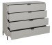 Schubkastenkommode >Bonnie< in kreidegrau matt lack - 119x101x45cm (BxHxT)