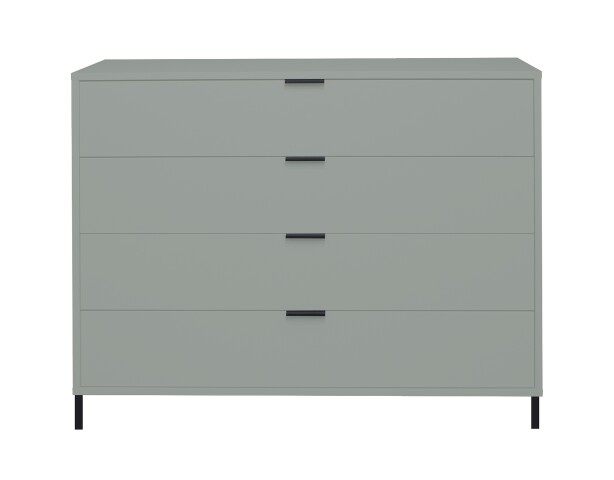 Schubkastenkommode >Bonnie< in pine green matt lack - 119x101x45cm (BxHxT)