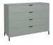 Schubkastenkommode >Bonnie< in pine green matt lack - 119x101x45cm (BxHxT)