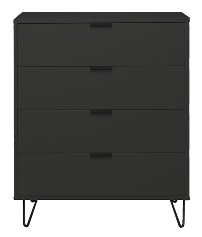 Kommode >Bonnie< in anthrazit matt lack - 81x100x45cm (BxHxT)