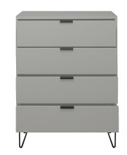 Kommode >Bonnie< in kreidegrau matt lack - 81x100x45cm (BxHxT)