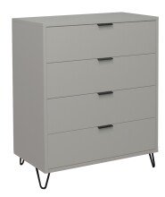 Kommode >Bonnie< in kreidegrau matt lack - 81x100x45cm (BxHxT)