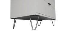 Kommode >Bonnie< in kreidegrau matt lack - 81x100x45cm (BxHxT)