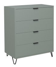 Kommode >Bonnie< in pine green matt lack - 81x100x45cm (BxHxT)