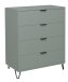Kommode >Bonnie< in pine green matt lack - 81x100x45cm (BxHxT)