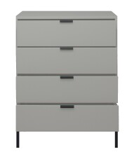 Kommode >Bonnie< in kreidegrau matt lack - 81x100x45cm (BxHxT)