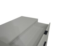 Kommode >Bonnie< in kreidegrau matt lack - 81x100x45cm (BxHxT)