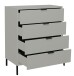 Kommode >Bonnie< in kreidegrau matt lack - 81x100x45cm (BxHxT)