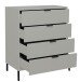 Kommode >Bonnie< in kreidegrau matt lack - 81x100x45cm (BxHxT)