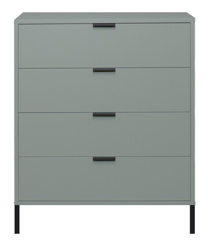 Kommode >Bonnie< in pine green matt lack - 81x100x45cm (BxHxT)