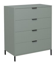 Kommode >Bonnie< in pine green matt lack - 81x100x45cm (BxHxT)