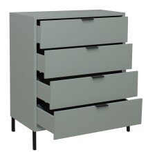 Kommode >Bonnie< in pine green matt lack - 81x100x45cm (BxHxT)