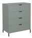 Kommode >Bonnie< in pine green matt lack - 81x100x45cm (BxHxT)
