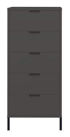 Hochkommode >Bonnie< in anthrazit matt lack - 51x121x45cm (BxHxT)