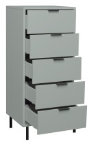 Hochkommode >Bonnie< in pine green matt lack - 51x121x45cm (BxHxT)