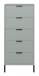Hochkommode >Bonnie< in pine green matt lack - 51x121x45cm (BxHxT)