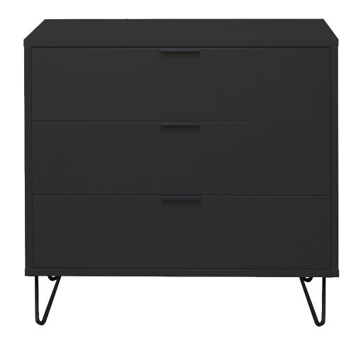 Kommode >Bonnie< in anthrazit matt lack - 81x80x45cm (BxHxT)