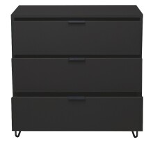 Kommode >Bonnie< in anthrazit matt lack - 81x80x45cm (BxHxT)