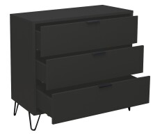 Kommode >Bonnie< in anthrazit matt lack - 81x80x45cm (BxHxT)