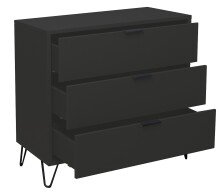 Kommode >Bonnie< in anthrazit matt lack - 81x80x45cm (BxHxT)
