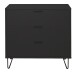 Kommode >Bonnie< in anthrazit matt lack - 81x80x45cm (BxHxT)
