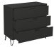 Kommode >Bonnie< in anthrazit matt lack - 81x80x45cm (BxHxT)