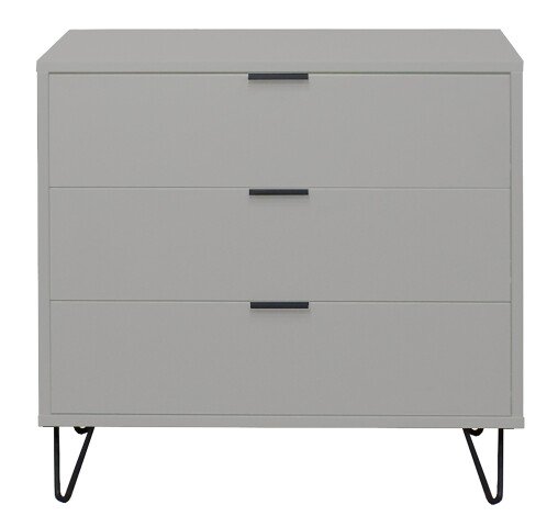 Kommode >Bonnie< in kreidegrau matt lack - 81x80x45cm (BxHxT)