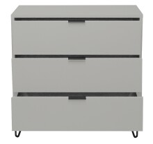 Kommode >Bonnie< in kreidegrau matt lack - 81x80x45cm (BxHxT)