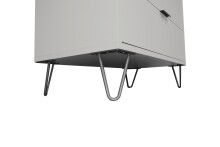 Kommode >Bonnie< in kreidegrau matt lack - 81x80x45cm (BxHxT)
