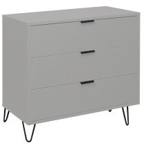 Kommode >Bonnie< in kreidegrau matt lack - 81x80x45cm (BxHxT)