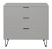 Kommode >Bonnie< in kreidegrau matt lack - 81x80x45cm (BxHxT)