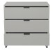 Kommode >Bonnie< in kreidegrau matt lack - 81x80x45cm (BxHxT)