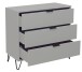Kommode >Bonnie< in kreidegrau matt lack - 81x80x45cm (BxHxT)