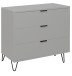 Kommode >Bonnie< in kreidegrau matt lack - 81x80x45cm (BxHxT)