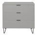 Kommode >Bonnie< in kreidegrau matt lack - 81x80x45cm (BxHxT)