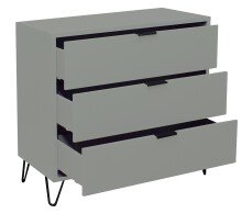 Kommode >Bonnie< in pine green matt lack - 81x80x45cm (BxHxT)