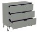 Kommode >Bonnie< in pine green matt lack - 81x80x45cm (BxHxT)