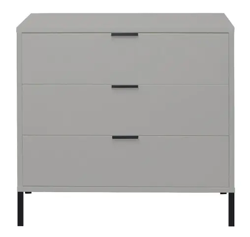 Kommode >Bonnie< in kreidegrau matt lack - 81x80x45cm (BxHxT)