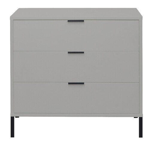 Kommode >Bonnie< in kreidegrau matt lack - 81x80x45cm (BxHxT)