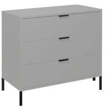 Kommode >Bonnie< in kreidegrau matt lack - 81x80x45cm (BxHxT)