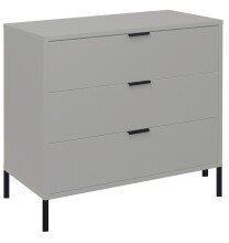 Kommode >Bonnie< in kreidegrau matt lack - 81x80x45cm (BxHxT)