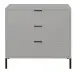 Kommode >Bonnie< in kreidegrau matt lack - 81x80x45cm (BxHxT)