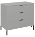 Kommode >Bonnie< in kreidegrau matt lack - 81x80x45cm (BxHxT)