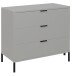 Kommode >Bonnie< in kreidegrau matt lack - 81x80x45cm (BxHxT)