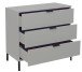 Kommode >Bonnie< in kreidegrau matt lack - 81x80x45cm (BxHxT)