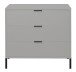 Kommode >Bonnie< in kreidegrau matt lack - 81x80x45cm (BxHxT)