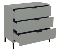 Kommode >Bonnie< in pine green matt lack - 81x80x45cm (BxHxT)