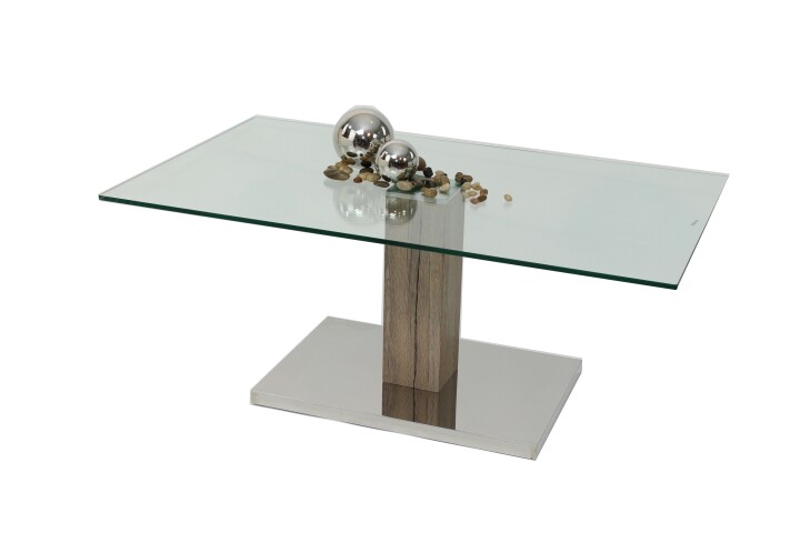 Couchtisch >4/127-29< in Klarglas, Glas - 110x44x65cm (BxHxT)